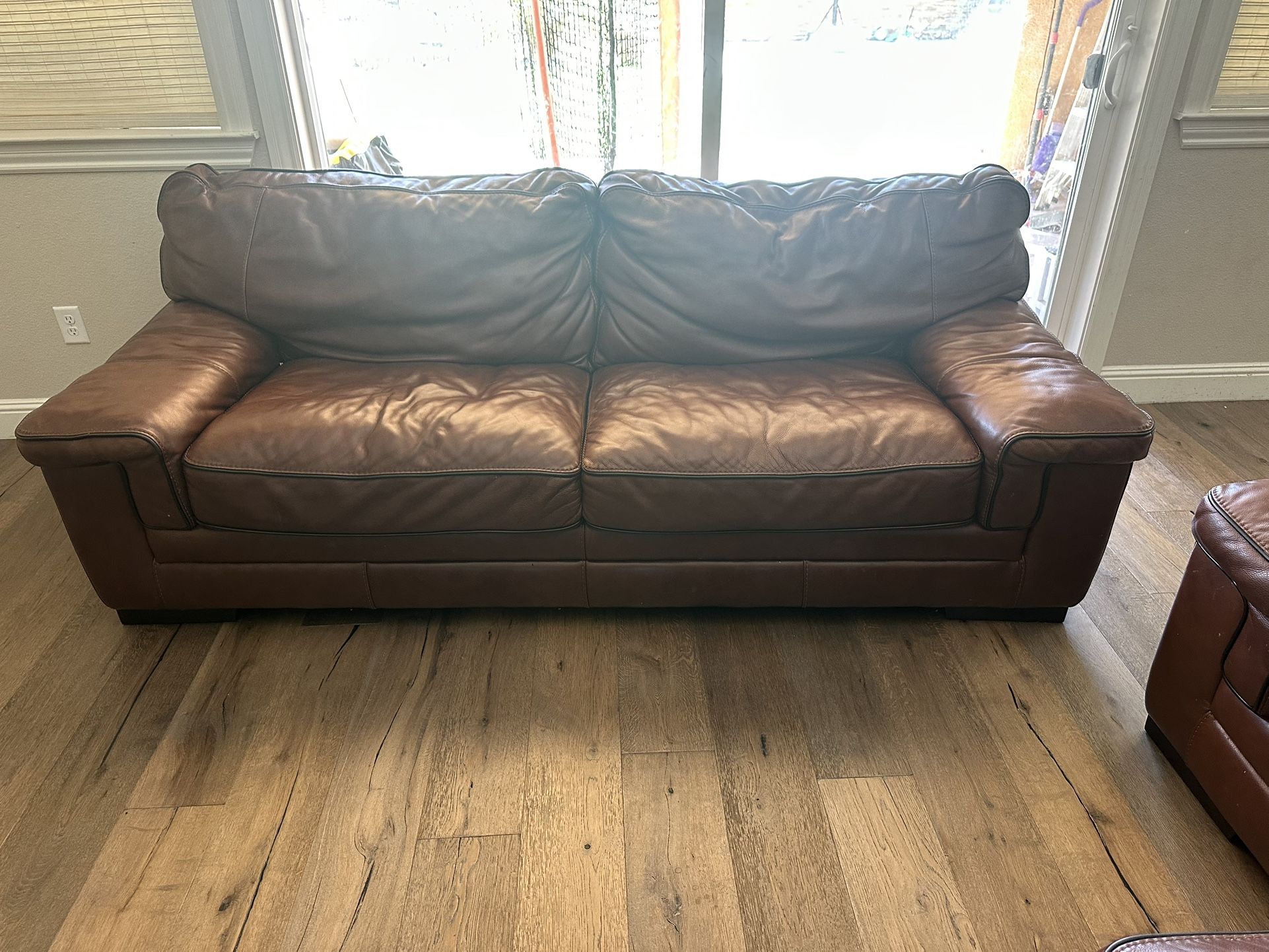 Brown Leather Couch