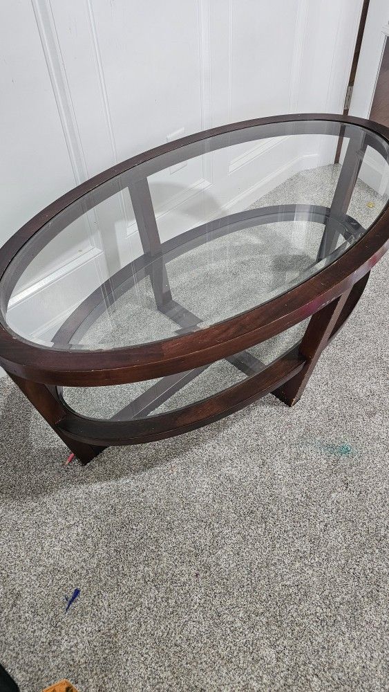 Oval Glass COFFEE TABLE
