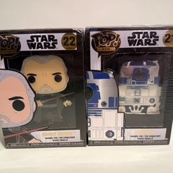 NEW. Star Wars Funko Pop Pins Count Dooku & R2-D2. 2 pack. 