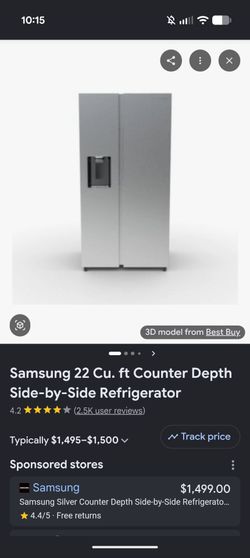 Samsung 22cu ft counter depth