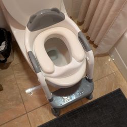 Toilet Seat With Stool Steps For Toddler