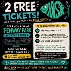 🎸 🎶 FREE PHISH TICKETS – Tell Us Why You Should Get Them! 🎶