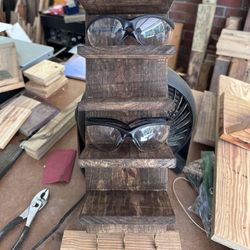Handmade Wooden Shop/Man Cave Safety Glasses & Accessories Holder