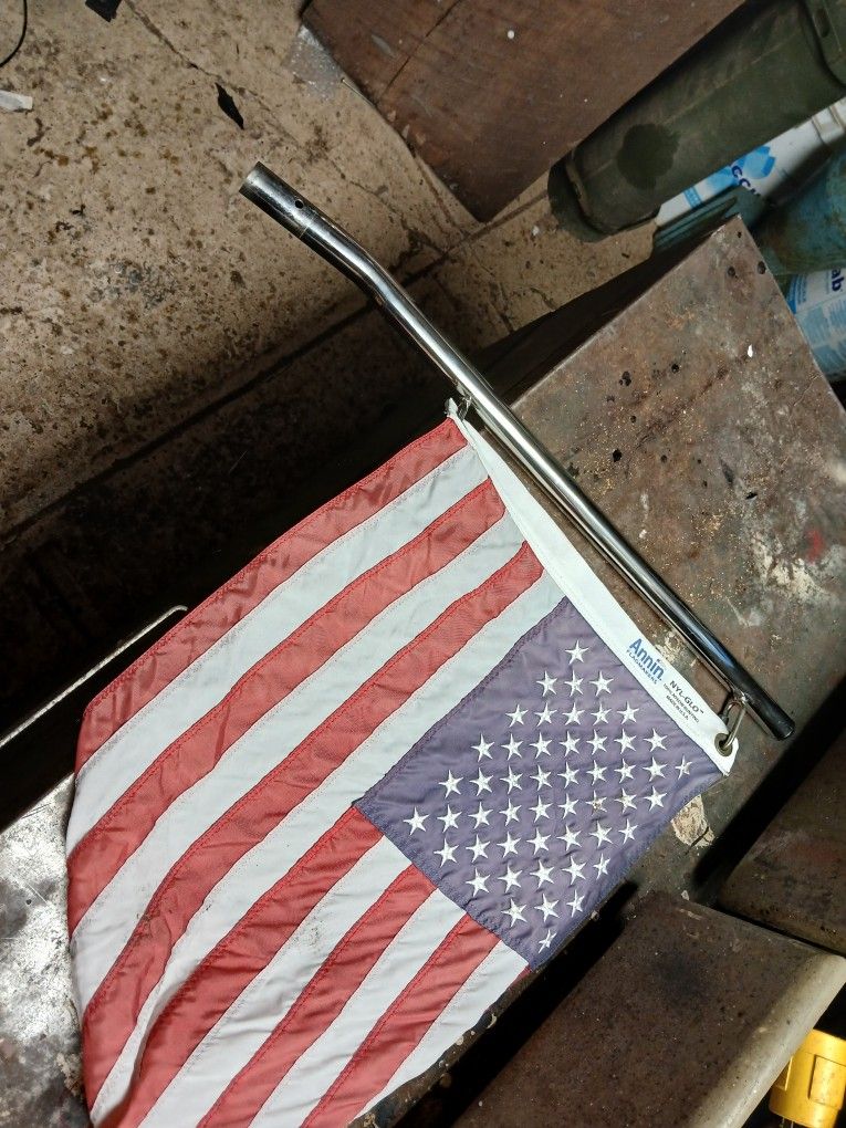 boat flag and holder rod