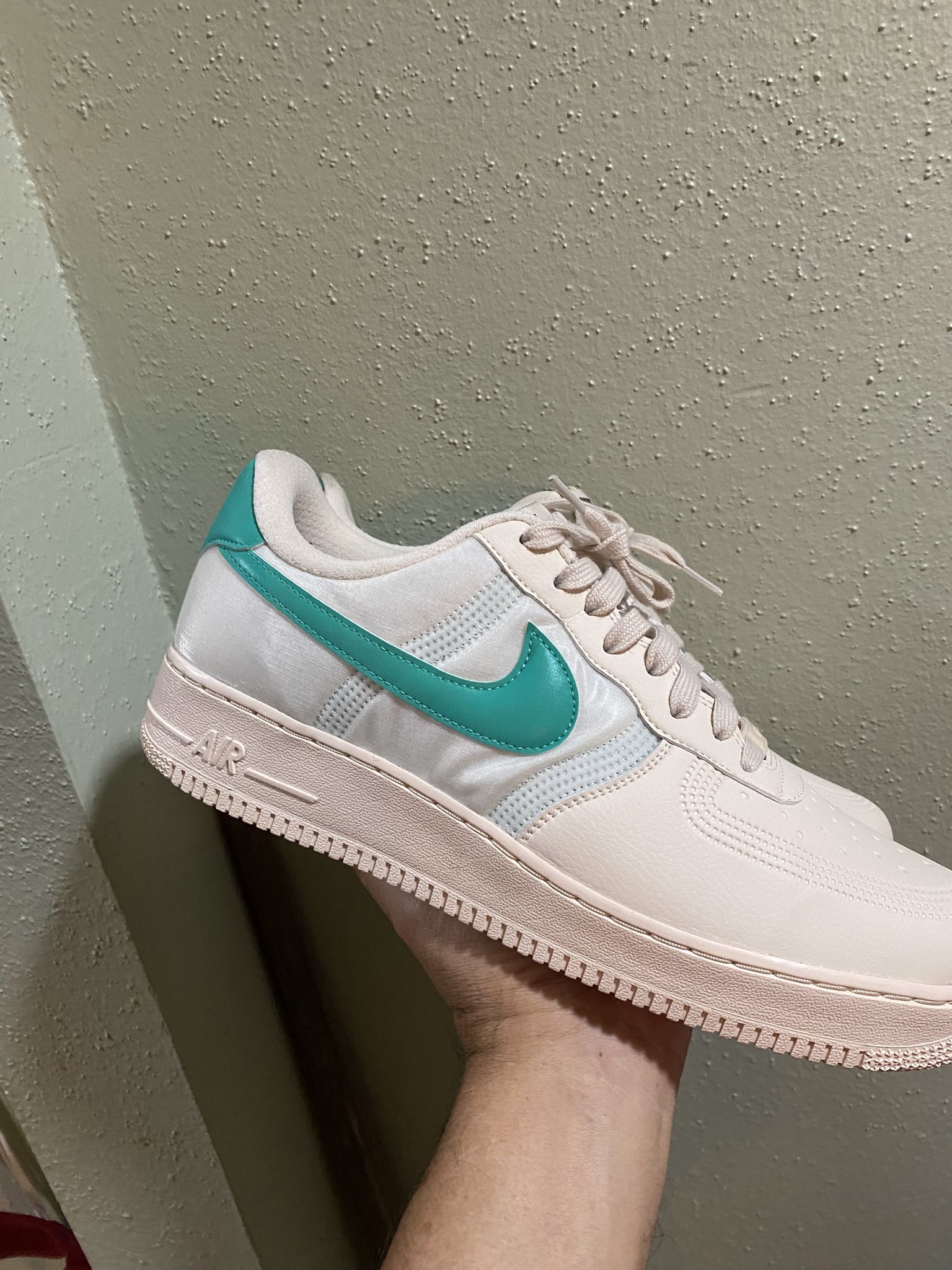 ike By You ID AF1 NBY Air Force 1 One Low Beige White Green Size 12 