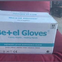 Bet-el Latex Gloves | Case of 10 Boxes (1,000 Gloves) | Powder-Free | Large | Disposable Gloves
