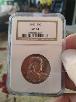 1963 franklin half dollar ms64