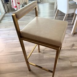4 Bar Stools 3ft Gold 
