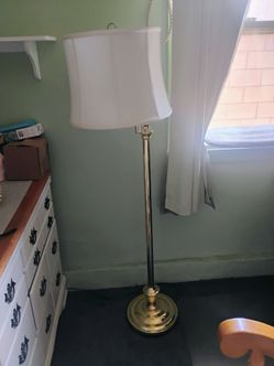 Gold floor lamp