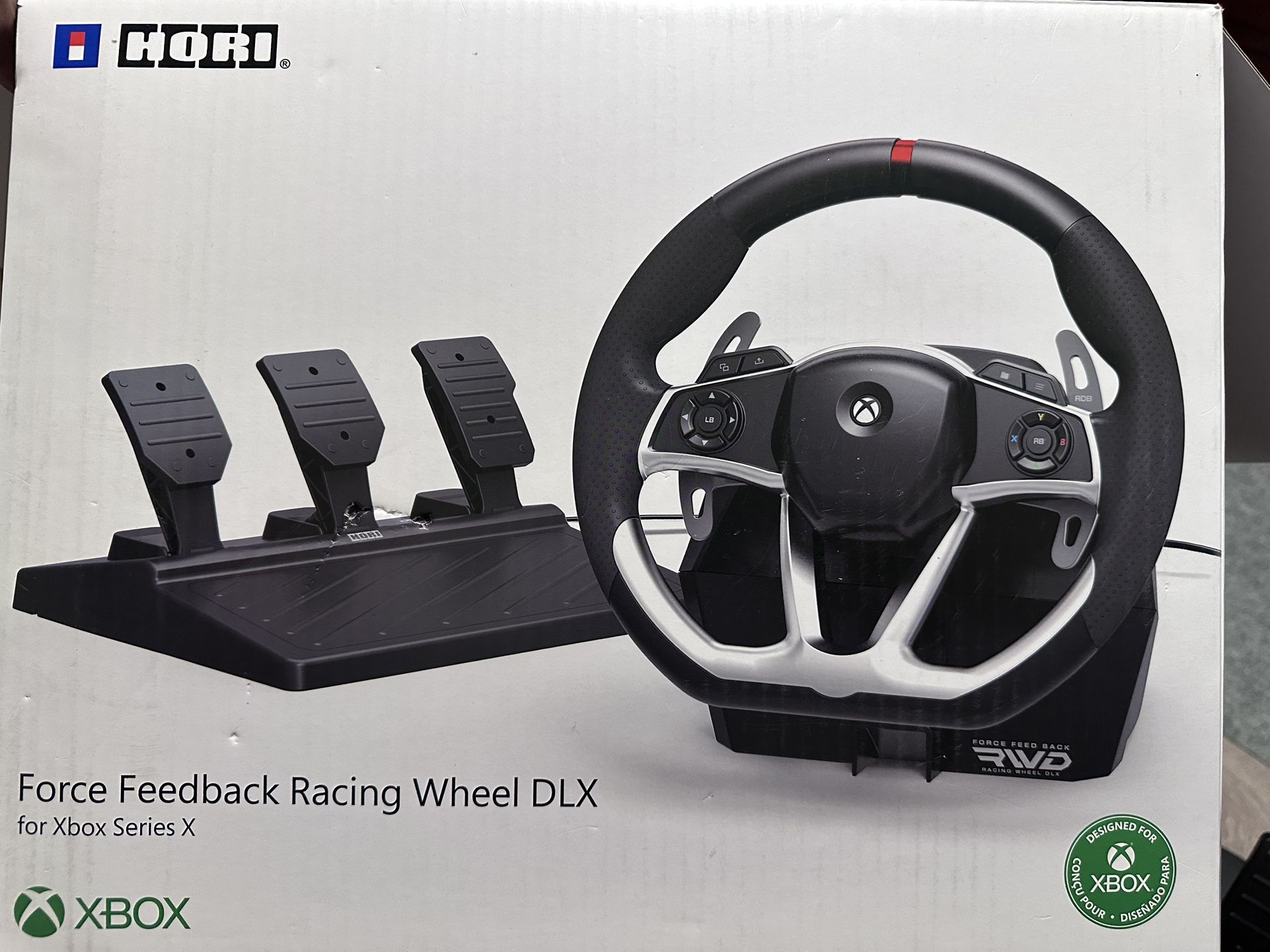 Force Feedback Racing Wheel DLX For X BOX