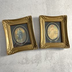 Pinkie & Boy Blue Framed Prints Ornate Gold Frames