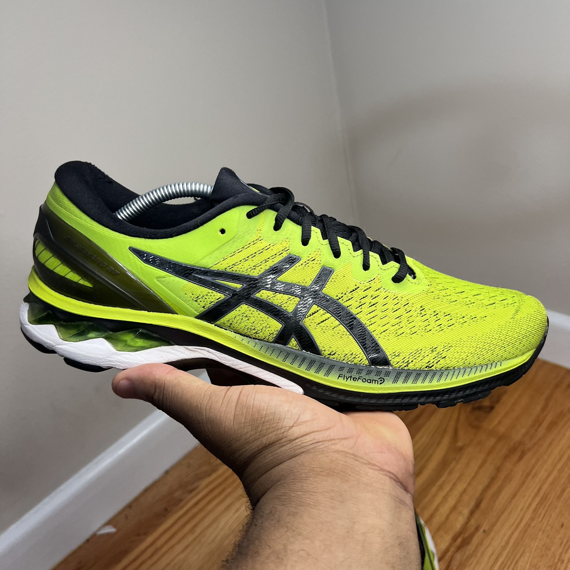 ASICS Men's Gel-Kayano 27 Lime Zest/Black Sneakers Size 11