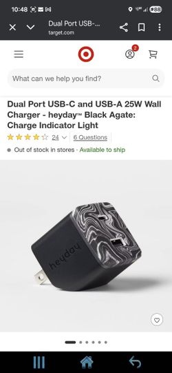 Dual Port USB -C 25w Wall CHARGER