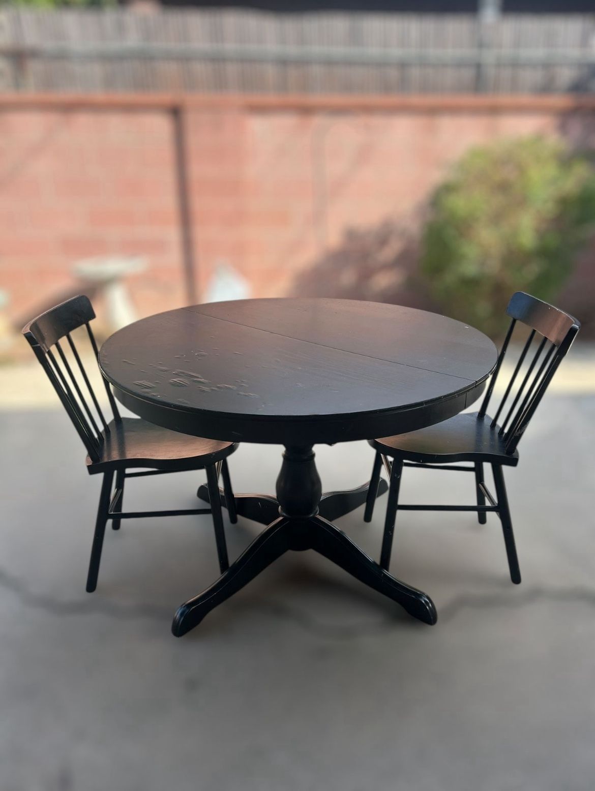 IKEA INGATORP Black Table With 2 Chairs
