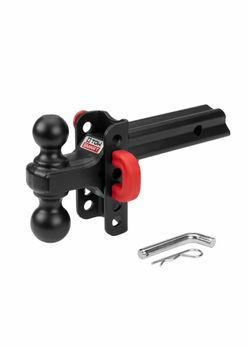 Shop TowSmart X-Mount Adjustable Hitch Dual Ball Mount, 3 1/4" Drop, 10,000 lb (Red U-Pin)