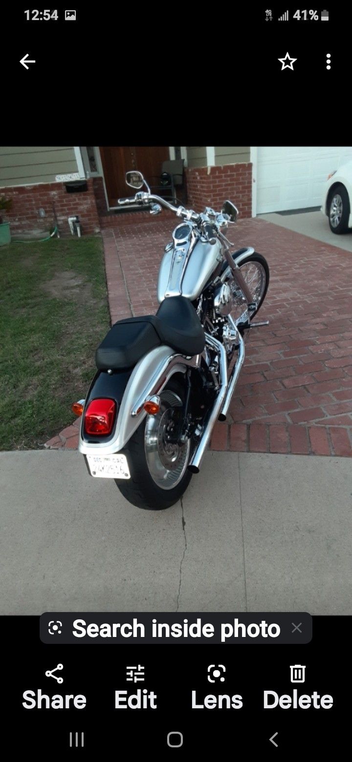 2003 FXSTDI 100 Year Anniversary Harley Davidson Softail Duece Custom Factory Paint Job With Harley Davidson Pin Stripes Silver and Black