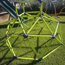 Eezy Peezy Monkey Bars Climbing Tower – Indoor & Outdoor Play Set for Kids, Color: Green/Blue