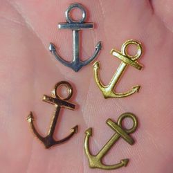 72 Pieces Of 4 Colors Anchor Jewelry Making Charms Ocean Marine