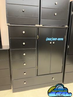 Black Pacoima closet wardrobe dresser negro new ropero armoire
