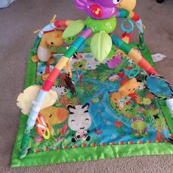 Fisher Price Rainforest Baby Play Mat W Toys