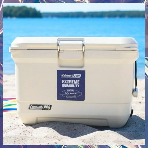 Coleman PRO Heavy Duty Cooler 45qt With Extra Thick Insulation And Drainage Hole. New. In Box.