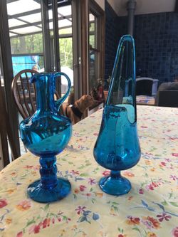 Beautiful Blue Glassware 