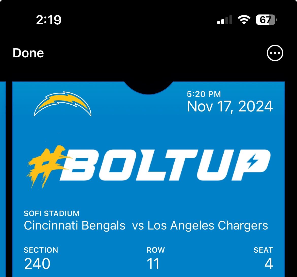 Chargers Tickets
