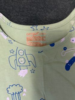 Cat & Jack Girls' Green Graphic T-Shirt Dress with Pockets – Size L (10/12)
