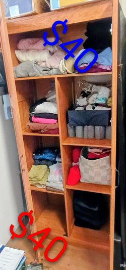 Closed cupboard shelves