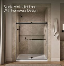 Kohler Levity 74" High x 59-5/8" Wide Bypass Frameless Shower Door with Clear Glass