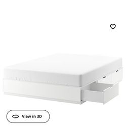 Ikea Nordli Queen bed frame with storage. 