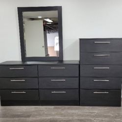 Dresser Whit Mirror And Chest - Cómoda Con Espejo Y Gavetero 