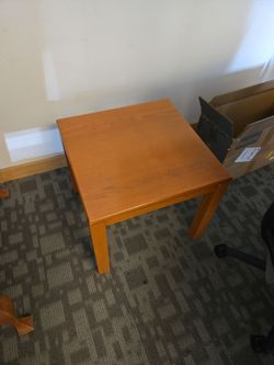 Square Wood End Table