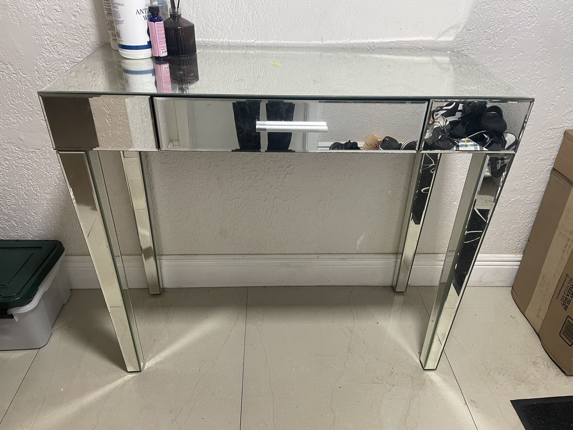 Mirror Console Table-Firm On Price (Furniture) Living Room