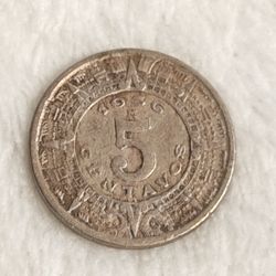 #571 Mexico 1936 Cinco centavos Coin