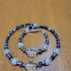 Beaded Necklace And Matching Bracelet 