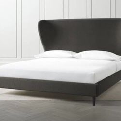 Crate & Barrel King Bed Frame + Stearns & Foster King Mattress – Luxury Set