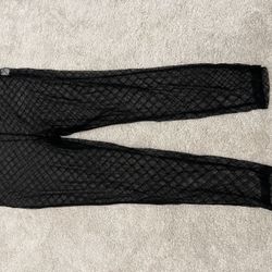 Women’s 3XL Cross Net Leggings Black