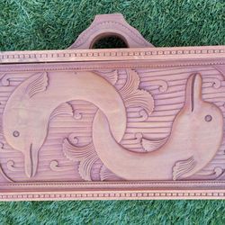 Beautiful Wooden Carved Backgammon Set