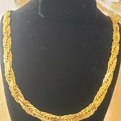 750 Post Italy Stamped 22in  Necklace Copper Material 