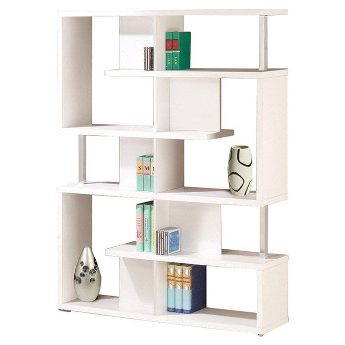 Contemporary White Bookcase/Shelving Unit