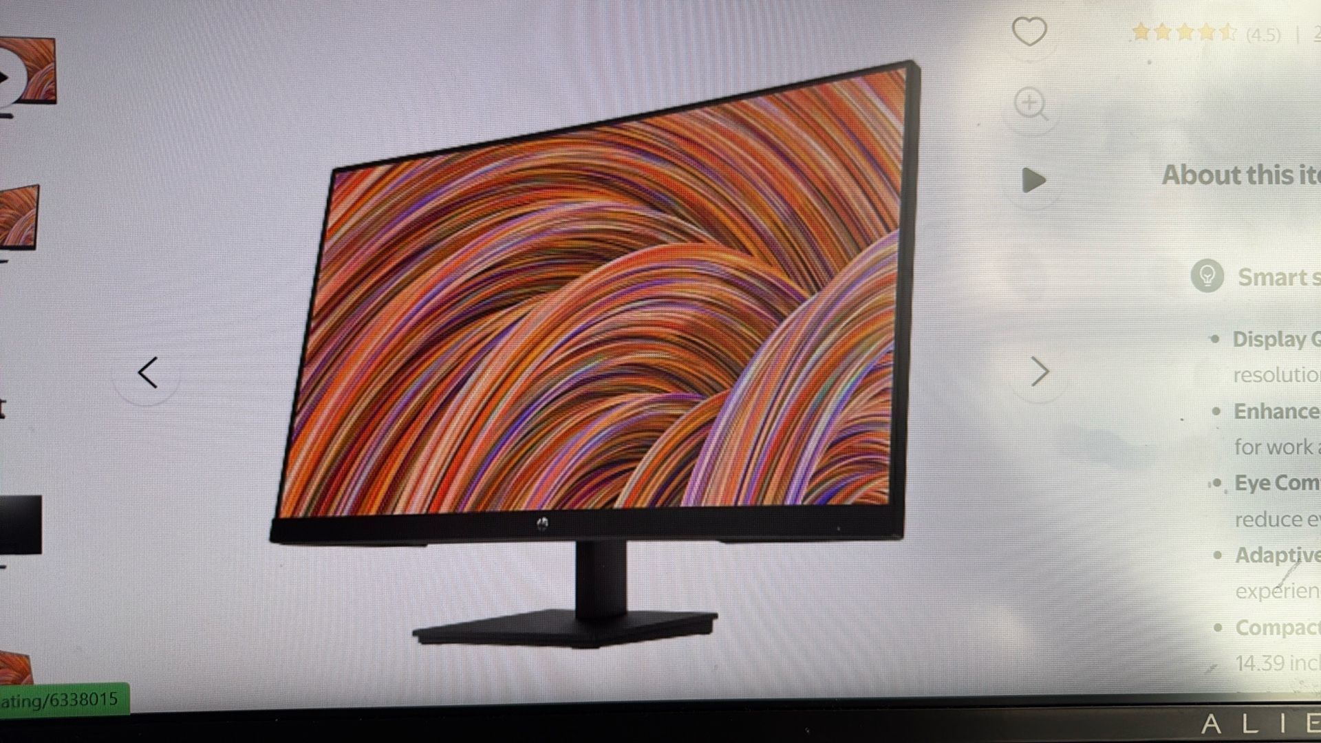 HP V27c G5 27-Inch CURVED 1080p IPS Monitor 75Hz - Like New, Great for Work/Gaming