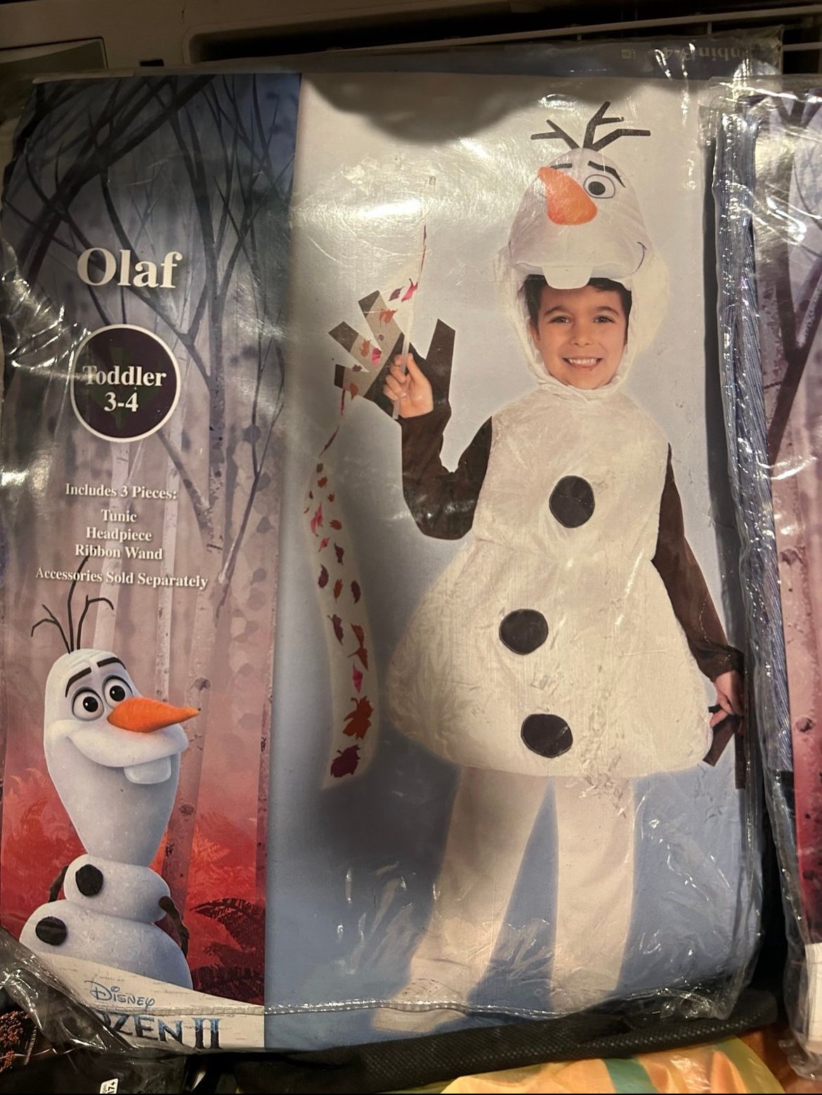 Olaf - Frozen - Halloween Costume - toddler 3-4 - New