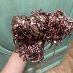 Rose gold sequence roll