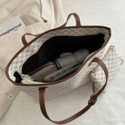 New High-End Retro Style Tote Bag With Shoulder Strap For Women