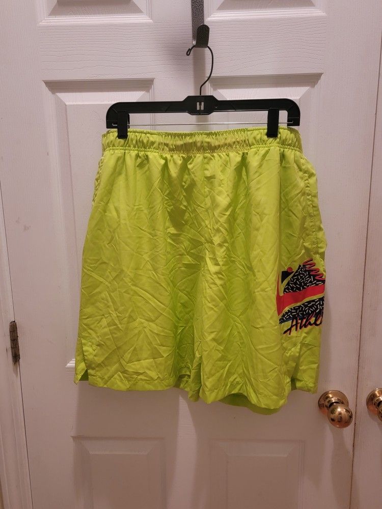 Nike Dri-FIT Flex Woven Training Shorts Lime Green Retro Mens Sz XXL DM6678-321