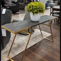 Brown Decorative Console Entry Table