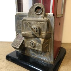 Vintage 1¢ Coin Operated Gumball Machine The Master Patent 1923 Original Vending Machine