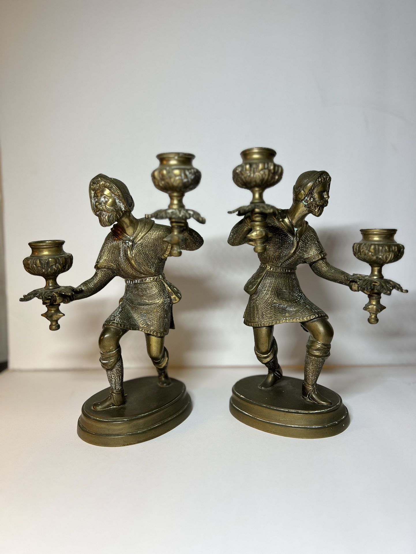 Antique Bronze Candlestick Late Victorian English Candelabra 19th C