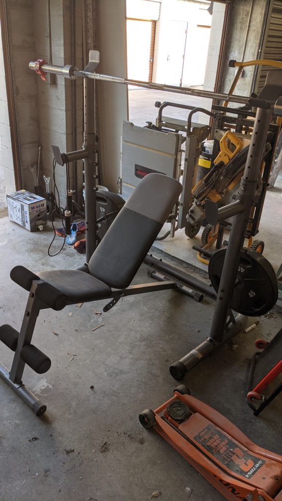 Olympic weight set and bench